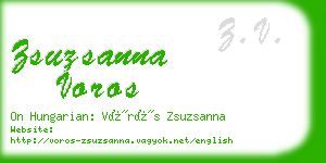 zsuzsanna voros business card
